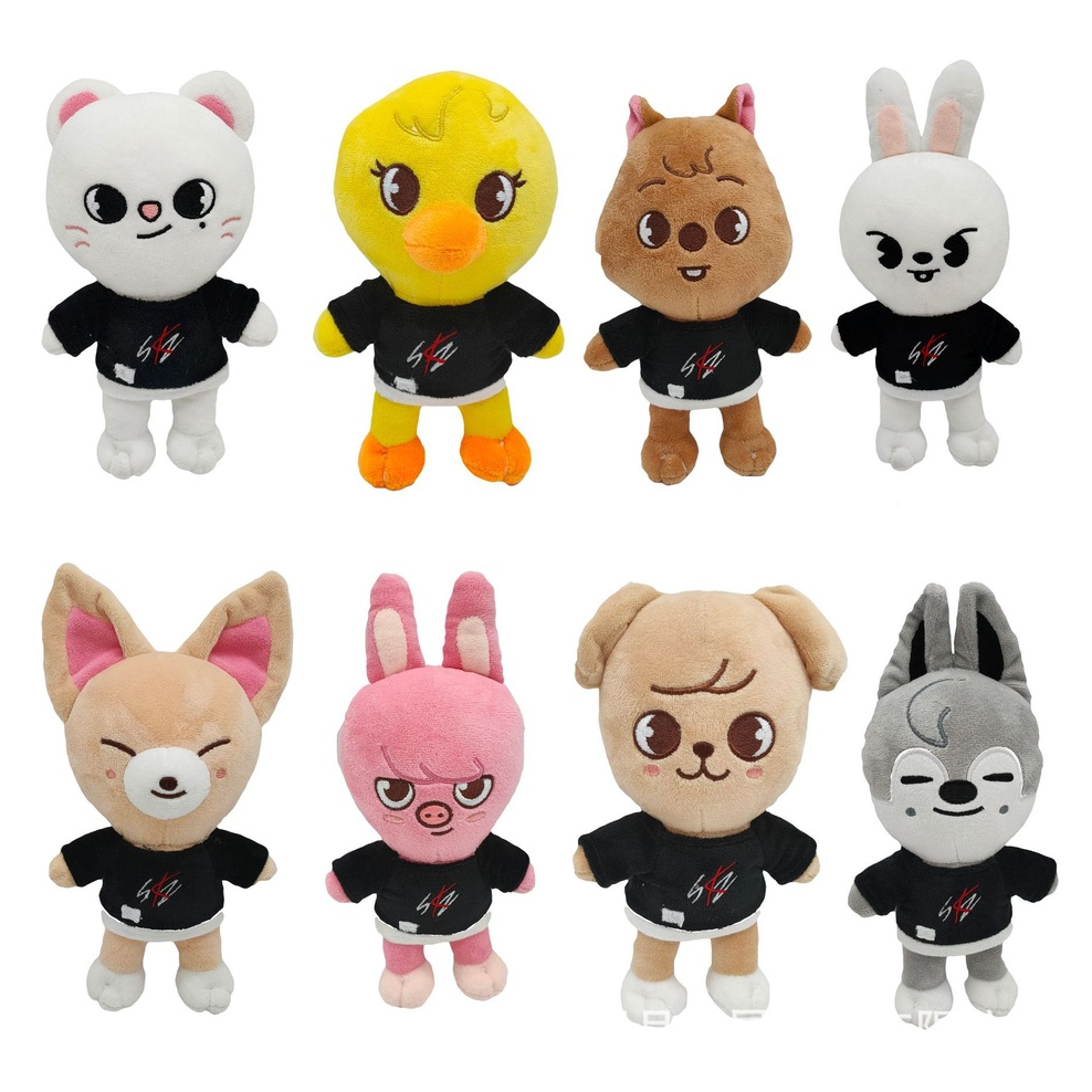 Kit 8 Stray Kids para Skzoo de Pelúcia 20cm - Bang Chan, Lee Know