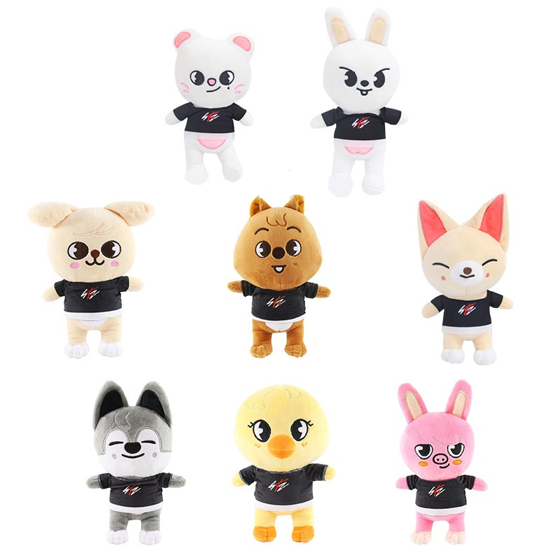 Kit 8 Stray Kids para Skzoo de Pelúcia 20cm - Bang Chan, Lee Know