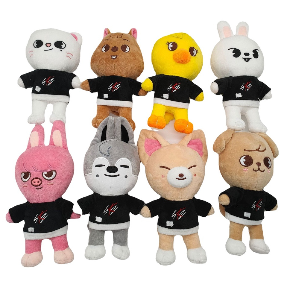 Kit 8 Stray Kids para Skzoo de Pelúcia 20cm - Bang Chan, Lee Know