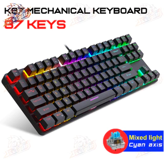 Teclado De Escritório Com 87KEY Teclados Mecânicos Com Fio