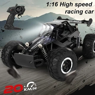 Carrinho de Controle Remoto 24CM Bateria Recarregável Farol ascende RC Off-Road corrida com Luz LED, 2.4G Modelo, Controle Remoto, trilha, Carros, Brinquedos, Presente para Crianças