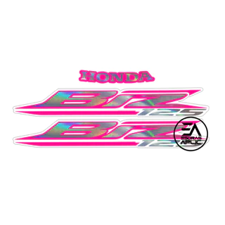 kit adesivos faixas holografico biz 125 personalizado