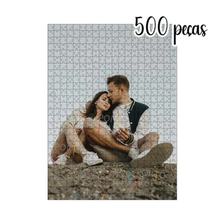 Quebra Cabeça 500 Peças MDF Personalizado Retangular Grande A3