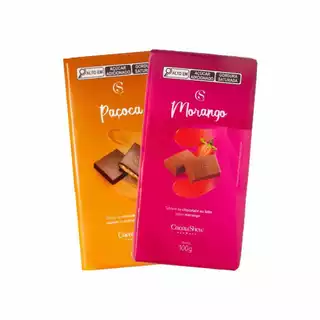 2 Tabletes Sensacionais Cacau Show 100G Escolha os Sabores de sua preferência em Oferta na Shopee