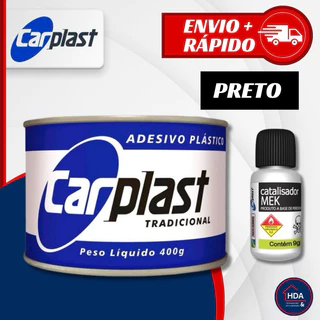 Massa Plastica Preta Adesivo Plastico Preto 400g Com Catalisador Funilaria Carro Multiuso