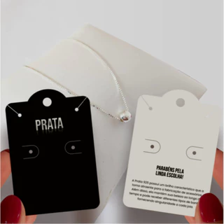 Tag etiqueta para acessórios prata