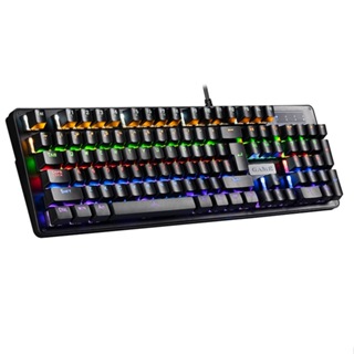 Teclado mecânico RGB para jogos Teclado mecânico RGB retroiluminado por LED USB - Teclas