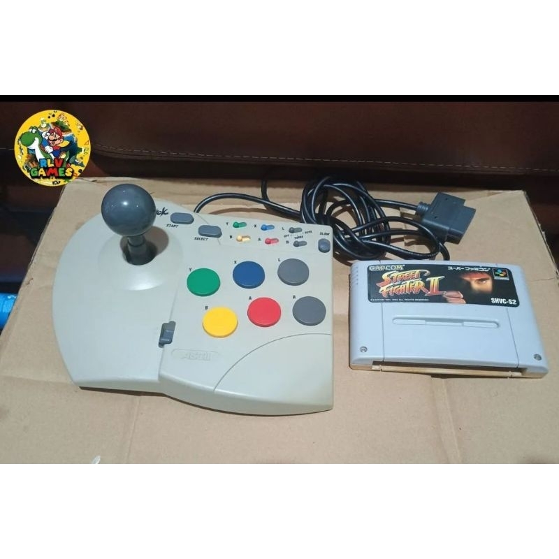 Controle Arcade ASCII Fighter Stick Super Nintendo +