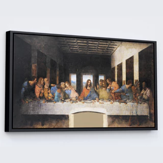 Quadro A Última Ceia Moldura E Canvas Ref04 - 63x93cm