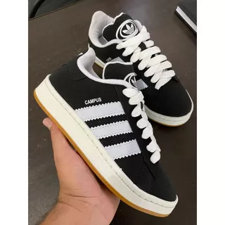 Tênis Campus Masculino e Feminino casual preto e branco promoçao