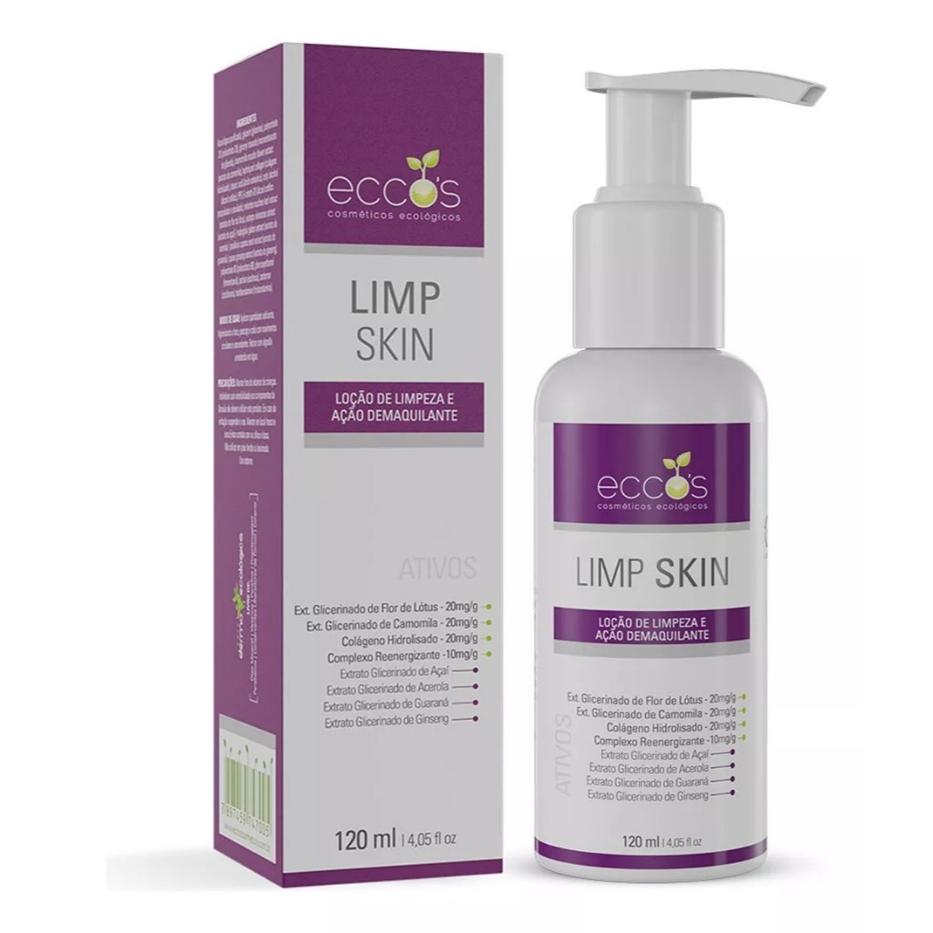 Limp Skin Loção De Limpeza Profunda E Demaquilante 120ml - Eccos ...