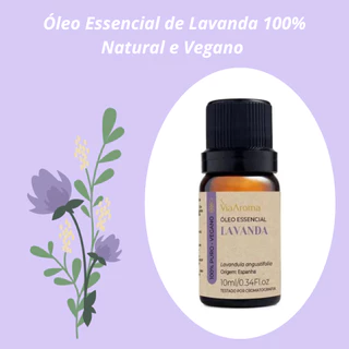 Óleo Essencial de Lavanda Via Aroma 100% Natural