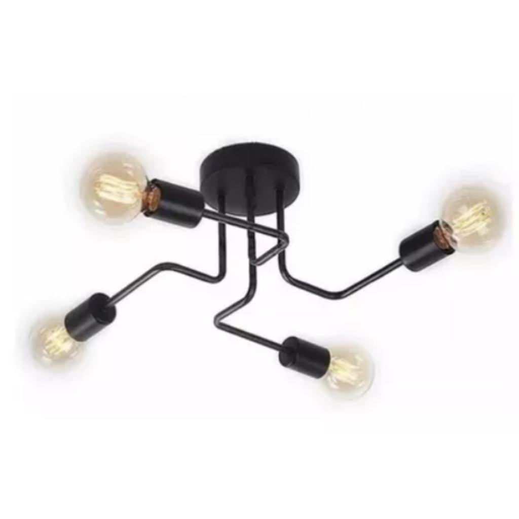 Lustre Sputnik Assimétrico 4 Braços Luminária Industrial Voltagem 110v/220v