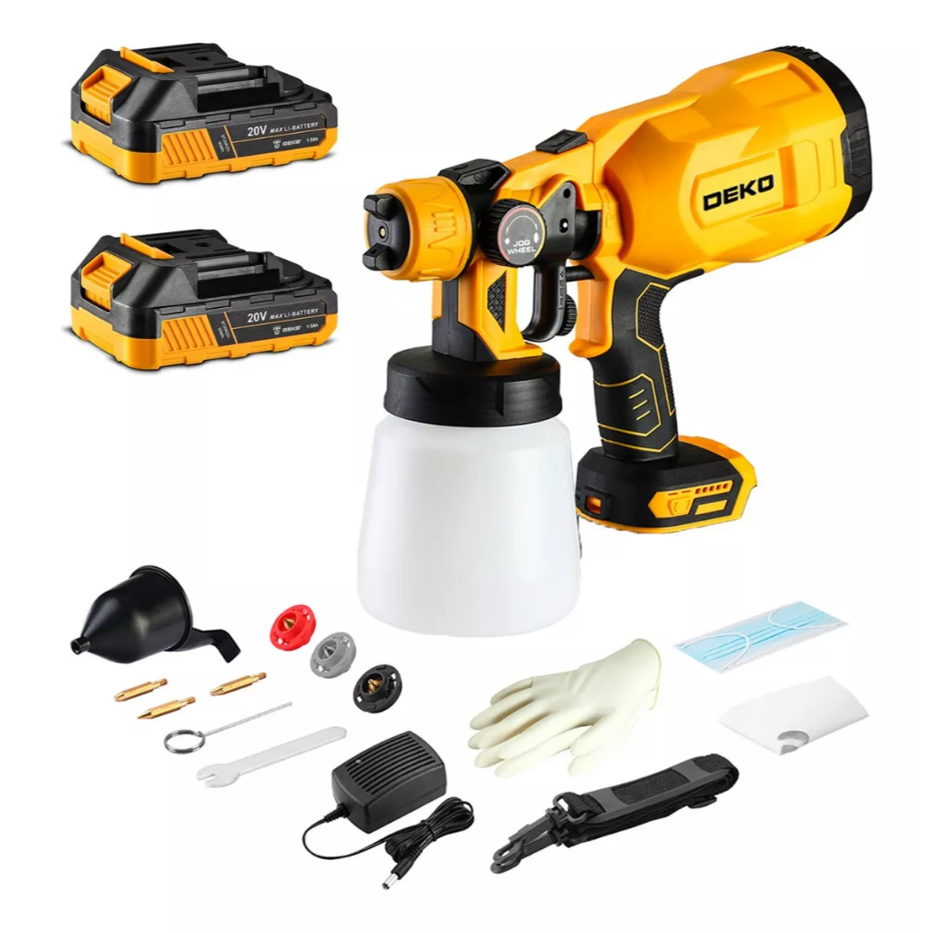 Pistola de Pintura Pulverizadora 800ml a Bateria 20V sem fio - Carregador  Bivolt e Diversos Acessórios - DEKO | Shopee Brasil