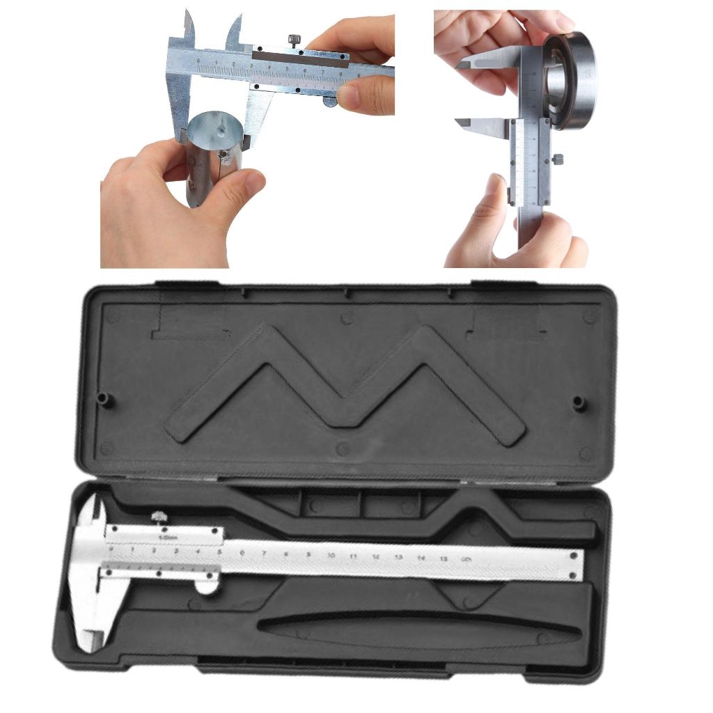 Paquimetro Analogico Profissional 150mm Metal Aço Ferramentas Paquímetro