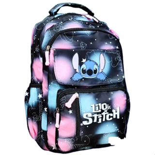Mochila stitch infantil juvenil escoalr costa cor Preto,rosa,azul 5 a 12 anos
