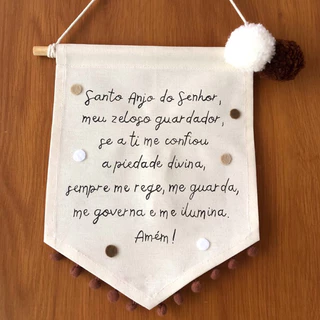 Flâmula infantil com frase/oração para decoração/porta maternidade