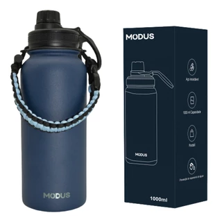 MODUS Garrafa De Água Isolada Frio/calor Com Corda Portátil De Aço Inoxidável Esportiva Copo 1000ml