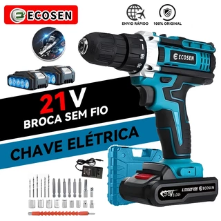 Furadeira Parafusadeira 3/8" bateria 21V com maleta e acessórios - PFV 012