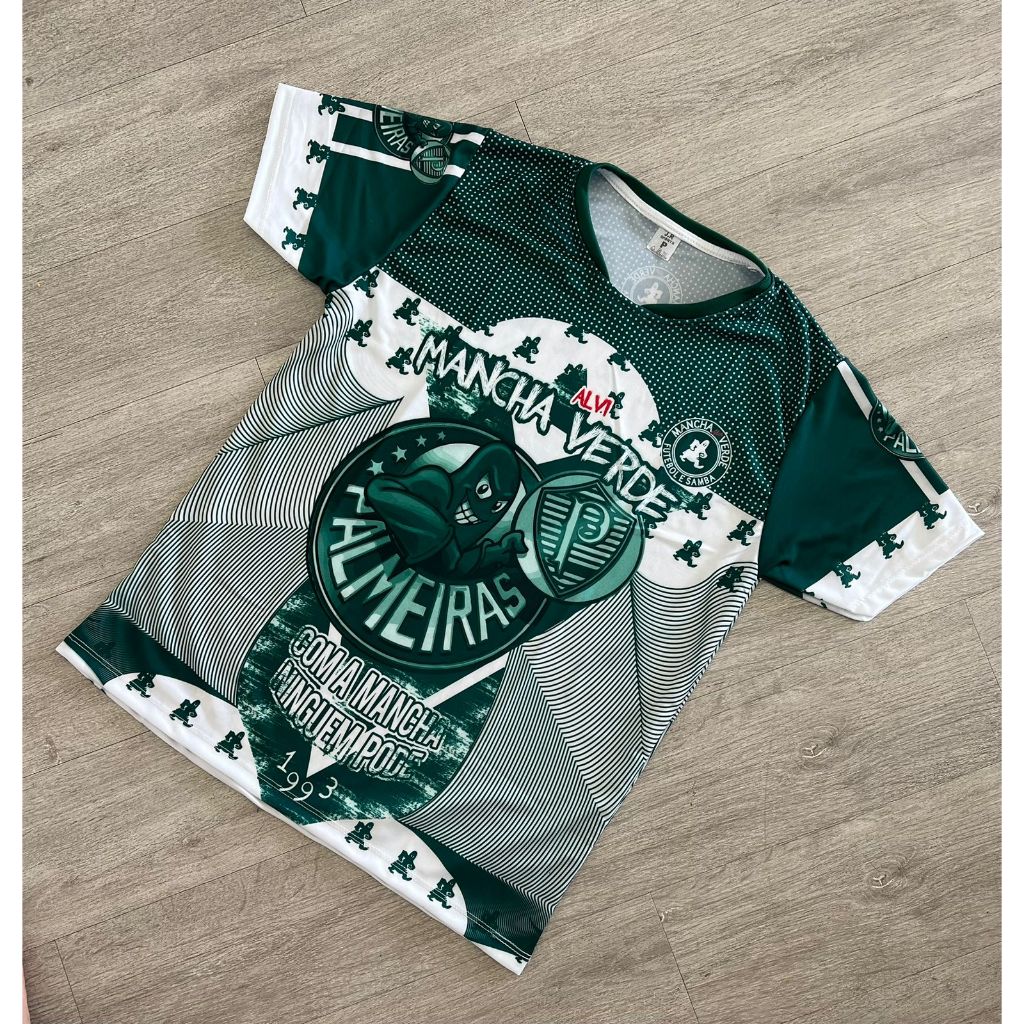 Camiseta Mancha Verde palmeiras torcedor malha leve 2024 | Shopee Brasil