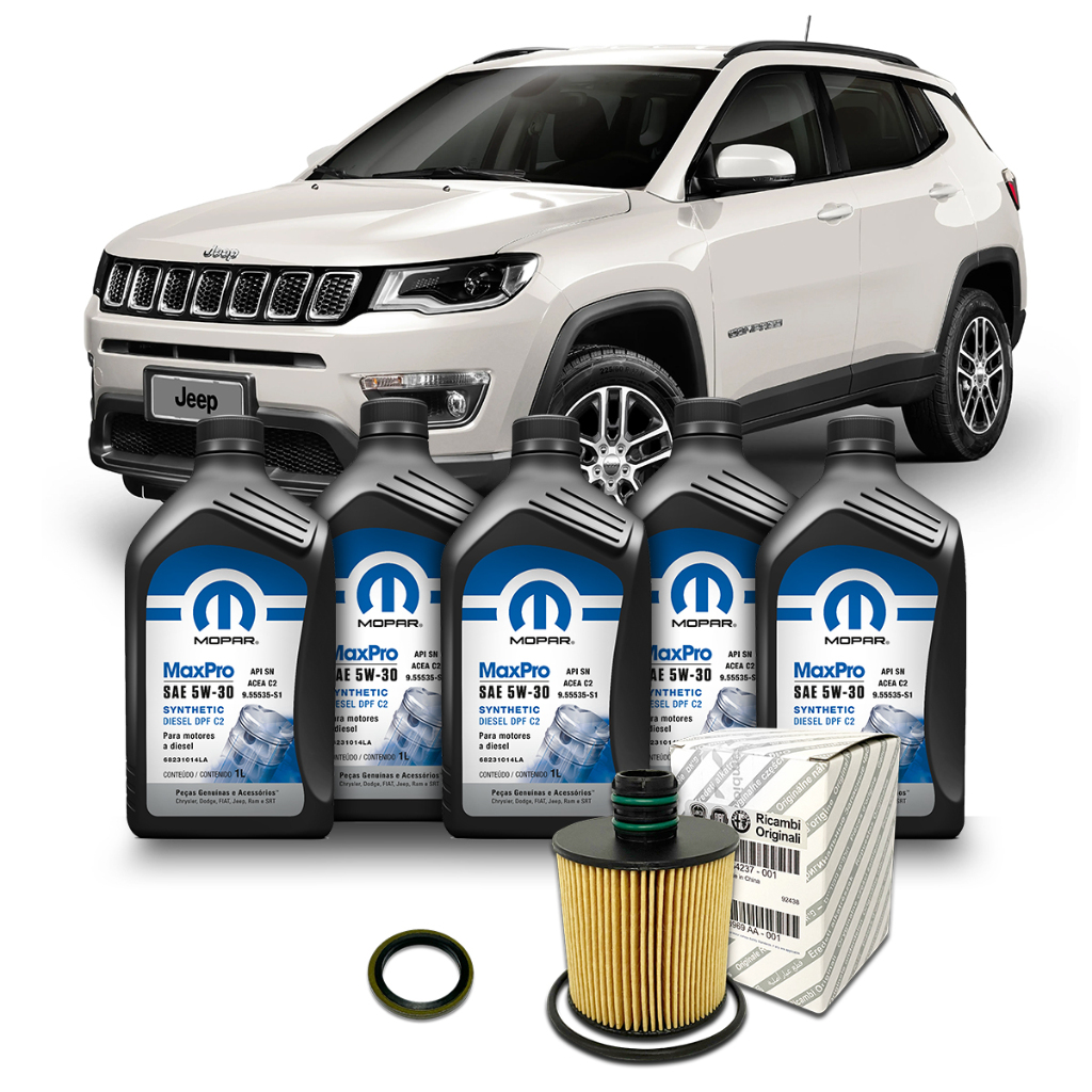 Kit Revisão Troca de Óleo Original Mopar 5w30 Jeep Compass 2.0 Diesel ...