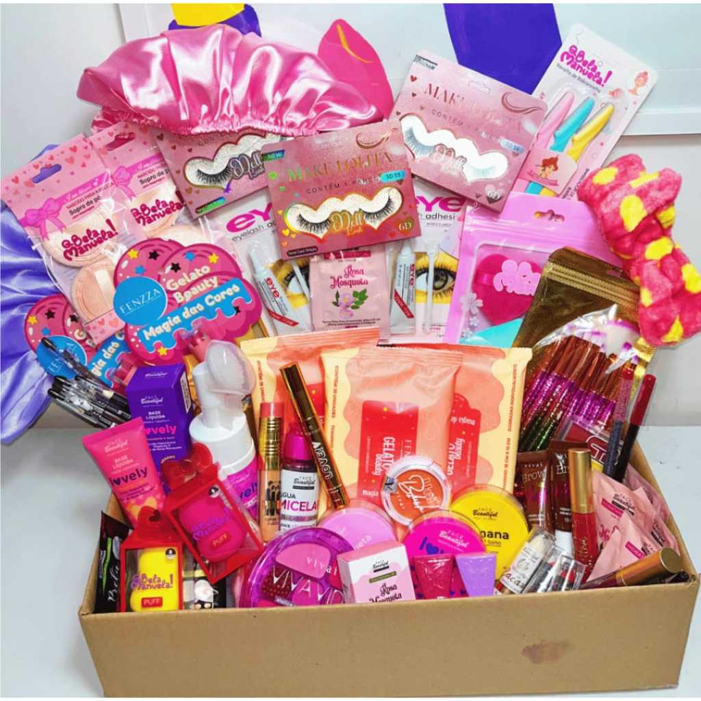 Caixa 20 Produtos de Beleza Skin Care Makes as Melhores Ruby Rose Melu Maxi Love Vivai Phallebeauty
