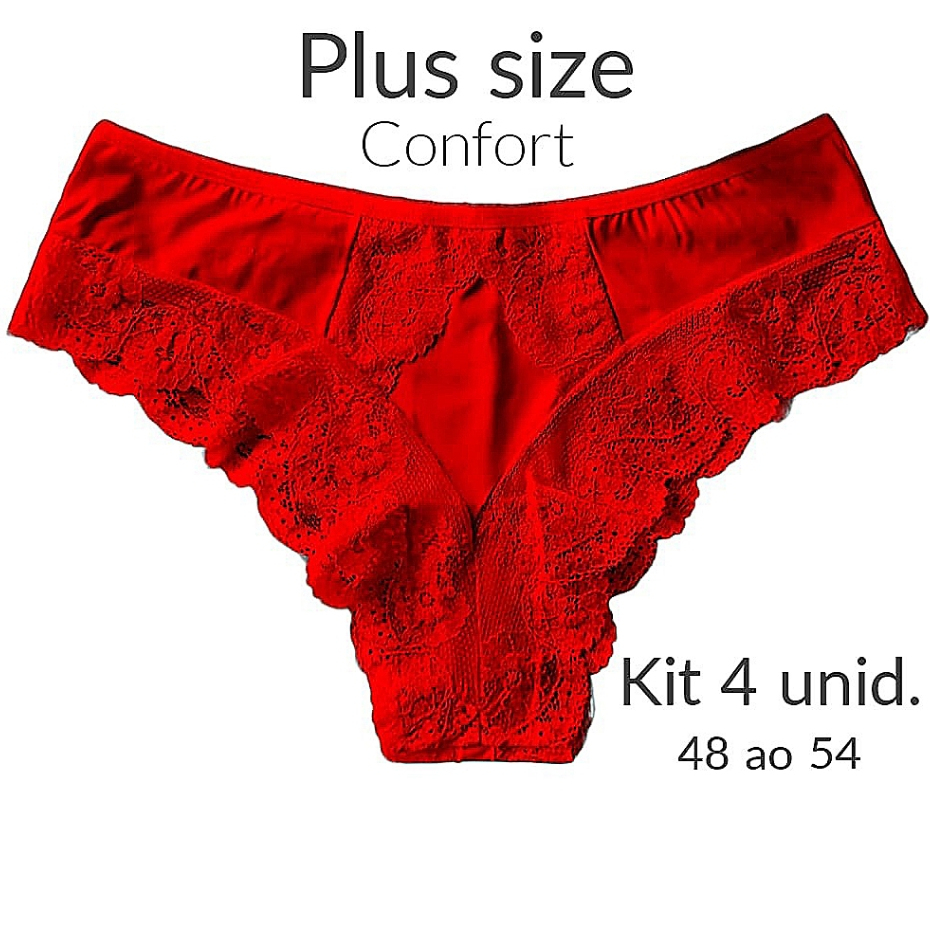 LANÇAMENTO kit 4 Calcinha Luxo Confort L011