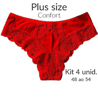LANÇAMENTO kit 4 Calcinha Luxo Confort L011
