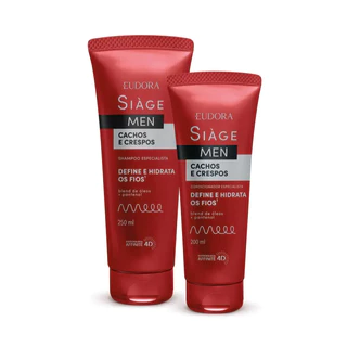 Kit Siage Men Shampoo + Condicionador Cachos Crespos - Eudora