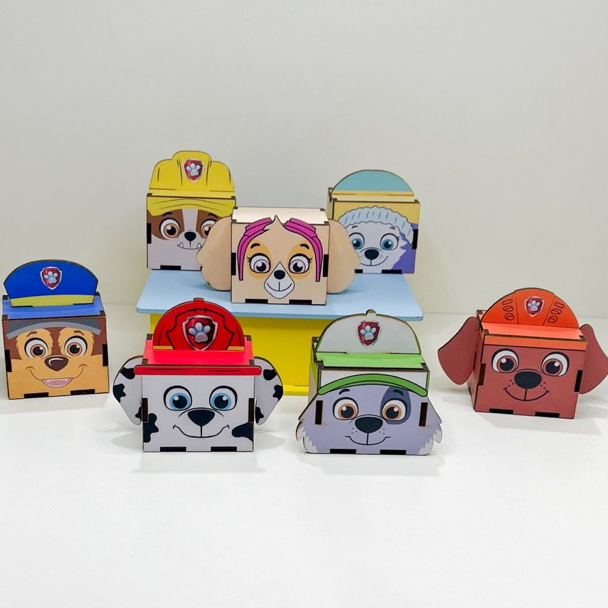 5/10/15/20PCS Mini Cubos Patrulha Canina em MDF - Lembrancinha Porta ...