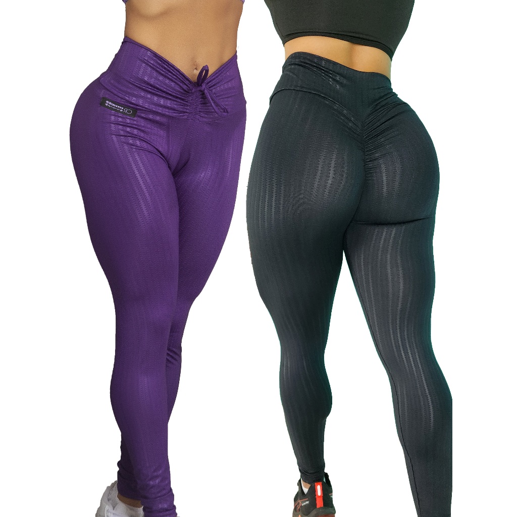 Legging Levanta Bumbum Cirrê 3D Academia Feminina
