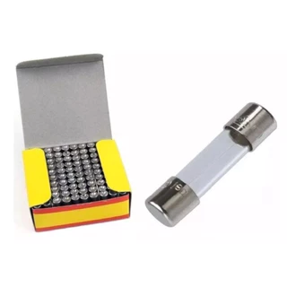 Kit Fusível Vidro 5mmX20mm 10AMP 250V Cápsula Proteção Contra Sobrecarga Elétrica