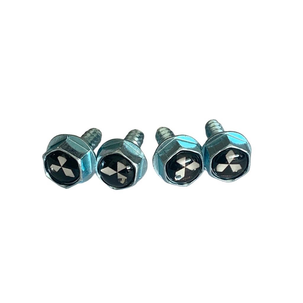 Kit 4 Parafusos Placa Emblemas Mitsubishi preto