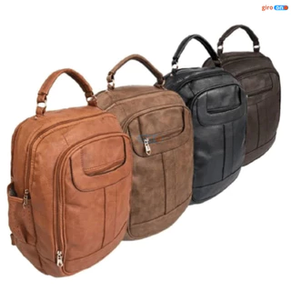 Bolsa Feminina Mochila Couro Sintético Trabalho Viagem Escolar Linda Moderna Estilo Luxo