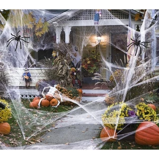 KIT Teias De Aranha Realista Decoração Halloween - ENVIO DE COR SORTIDO