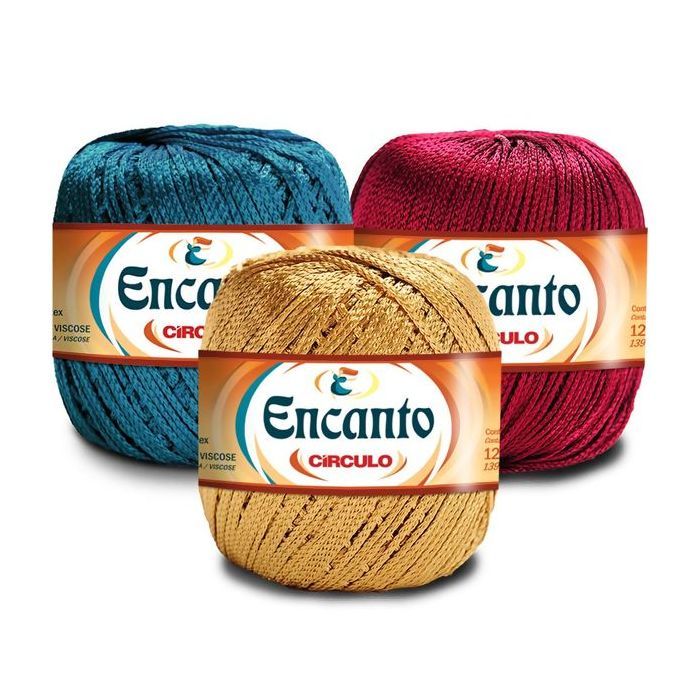 Fio/Linha Encanto Círculo 100g 128m 100% Viscose Crochê/Trico | Shopee ...