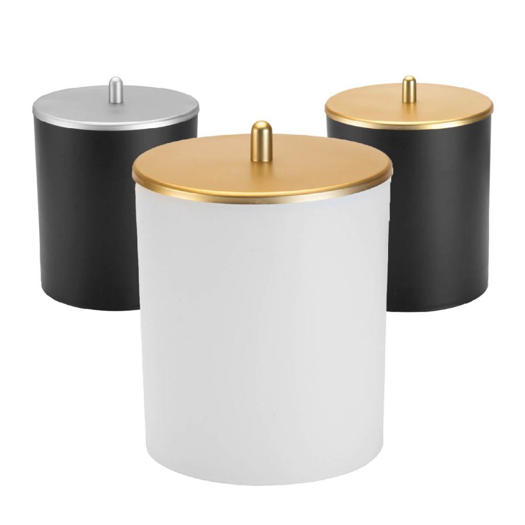 Lixeira de Banheiro 5 Litros Com Tampa Tipo Inox Cozinha Escritório Lavabo Arthi