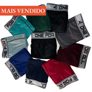 Kit com 5 Cuecas Boxer Adulto Envio Imediato microfibra cores e estampas variadas LISAS / ESTAMPADAS
