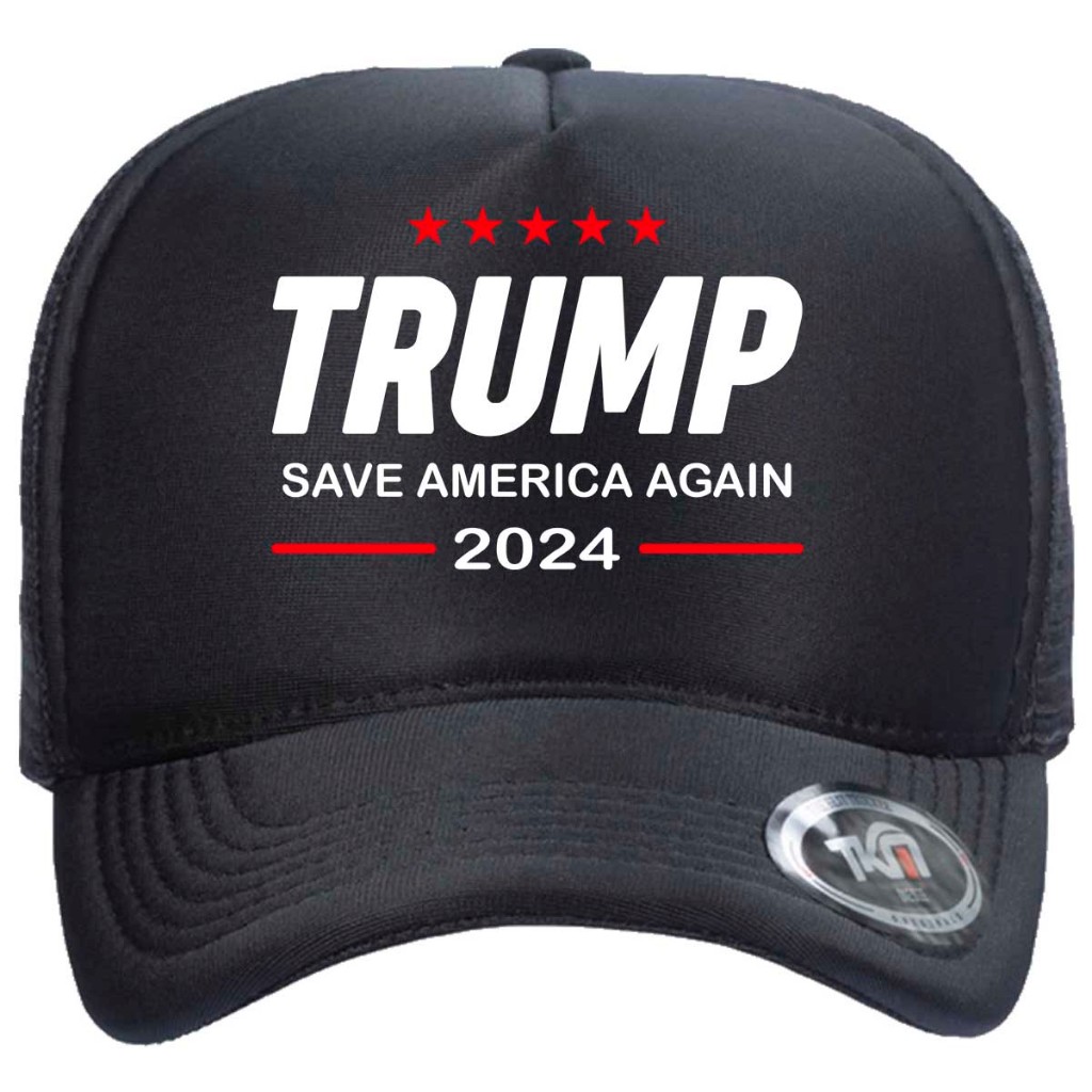 Boné Trucker Telinha Aba Curva Presidente Donald Trump 2024