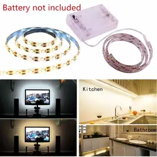 Fita de LED 2 Metro 120 Led De Pilha Branca / Amarela / Colorido iluminação Forte 7594 7595 7596