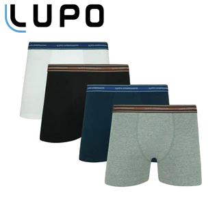 Kit 03 Cuecas Boxer Lupo Em Algodão Masculina Cotton Original