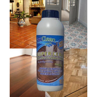 Cera Acrílica Revitalizadora de Pisos. Brilhante Antiderrapante Líquida Incolor Frasco de 1 Litro