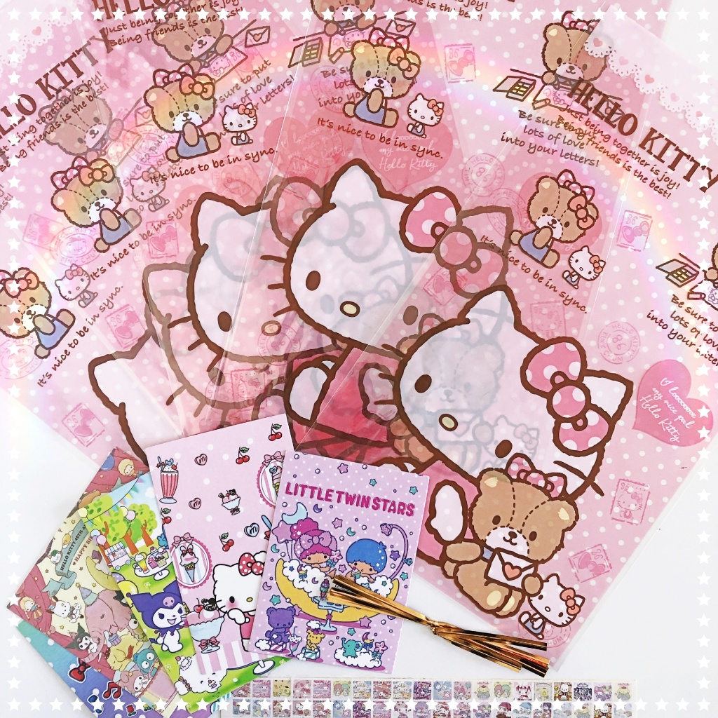 Kit Saco Cartão Hello Kitty Embalagem Presente | Shopee Brasil