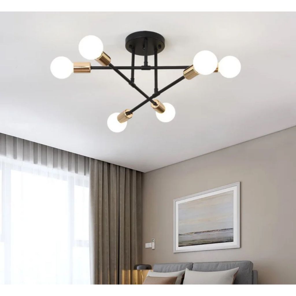 Pendente Lustre Sputnik Prêmio 6 Lampadas para sala de jantar home office quarto cozinha e comercio