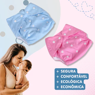 Fralda Ecológica Ajustável e Reutilizável - RN até Desfralde