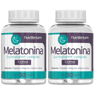 kit 2x Melatonina com Triptofano Magnésio Nutrilibrium - 2 Meses