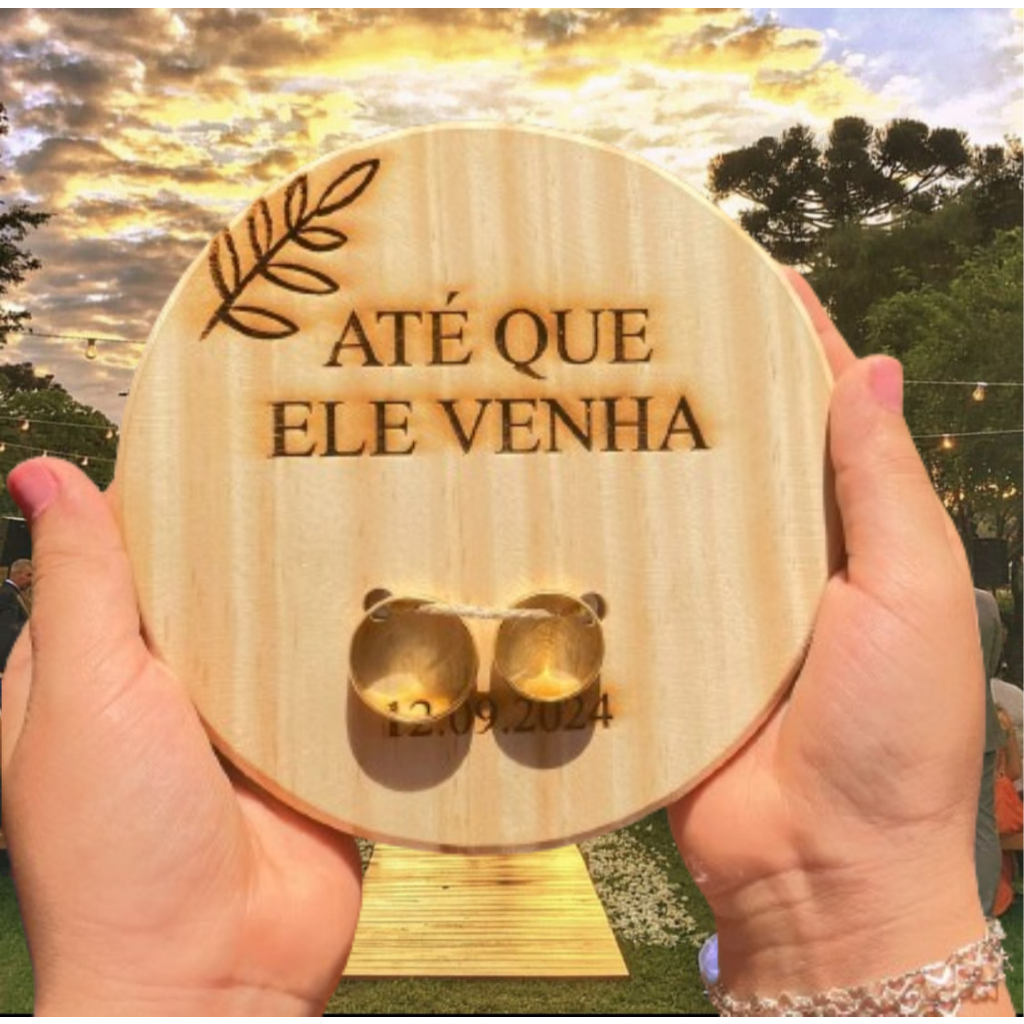 Porta Aliança Casamento Personalizada Nome Casal Data Mensagem