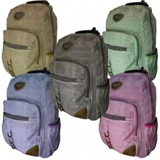 Mochila em Lona Original Keuven Porta Notebook Masculina Feminina