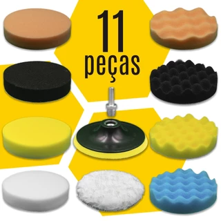 Kit Polimento 5 Polegadas Furadeira adaptador pad m14 11pçs