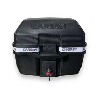 Baú Para Moto Bauleto Carbon 33 Litros - Glider Universal Todas Motos Reforçado